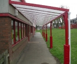 school canopy post protectors
