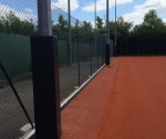 Black Square finish Tennis Post Protectors