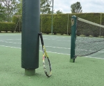 Green Round Post Protectors for Hanney Tennis Club
