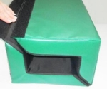 Rectangle Post Protectors showing velcro fastening