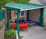 Coloured post pads at Primary School